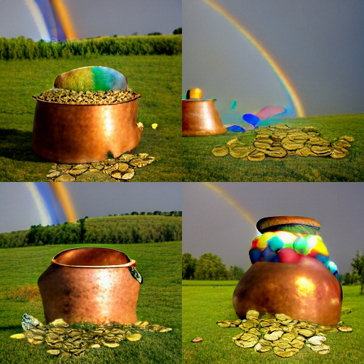 pots of gold at the end of the rainbow